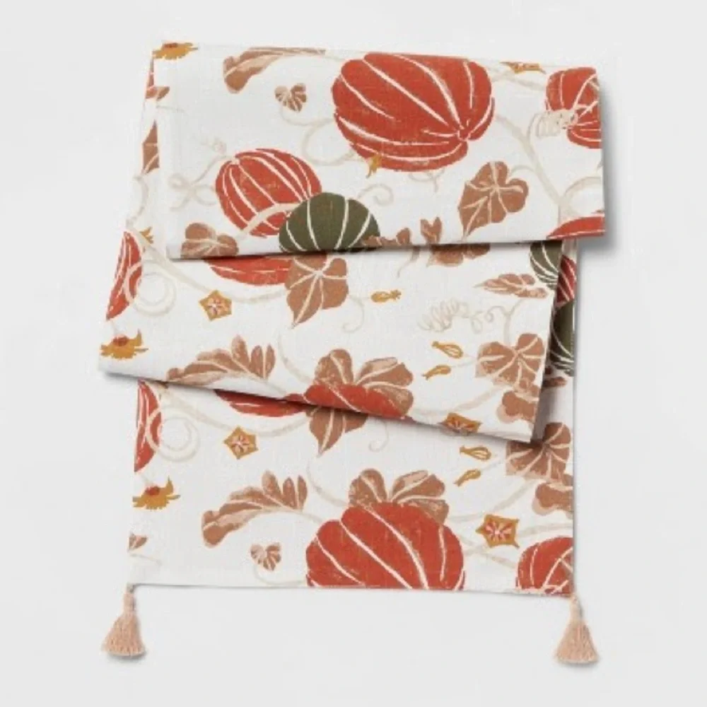 Threshold Fall harvest tablecloth and runner
